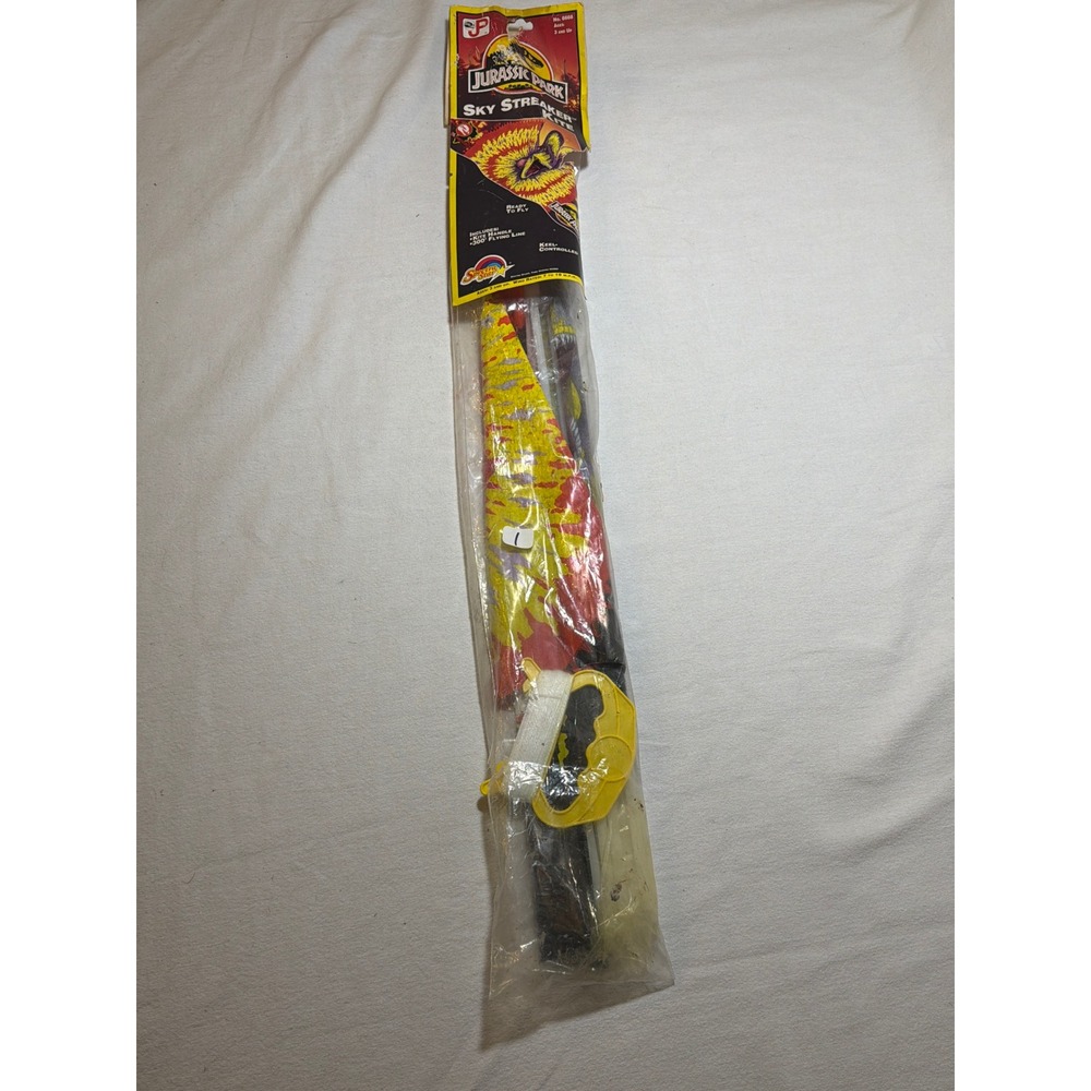 Vintage 1993 Jurassic Park Sky Streaker Kite Spectra Star Dilophosaurus 8666 NIP